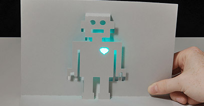 LED Robot Pop Up Card Tutorial
