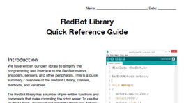 RedBot Library Quick References